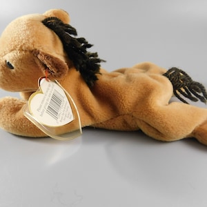 1995 Ty Beanie Baby-vintage Derby the horse with brown forehead-style 4008-4th/5th generation tags-vintage plush toy