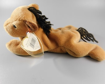 Vintage 1995 Ty Beanie Baby Derby Horse: 4th Gen Tags
