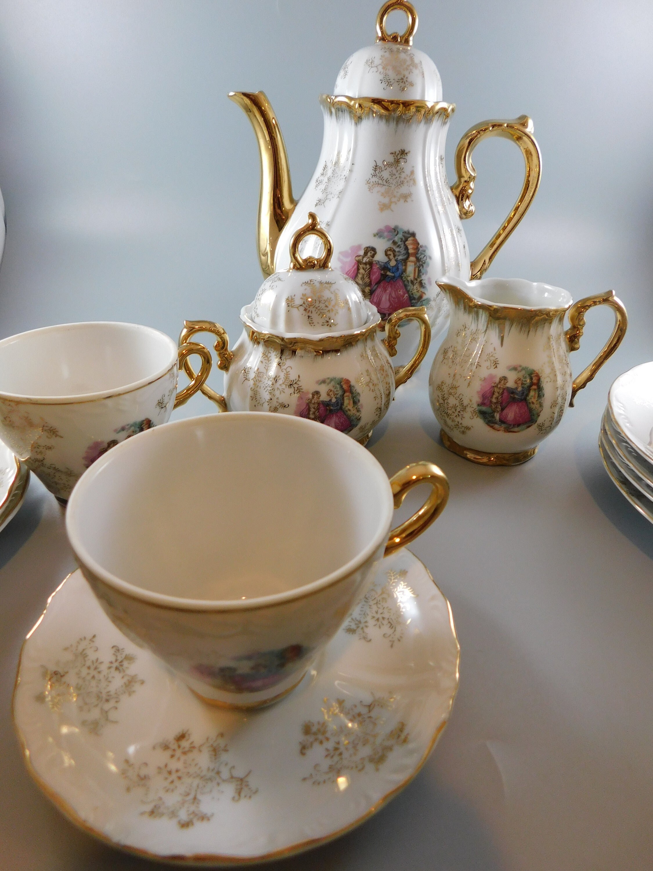 Sterling China Japan Tea Setvintage 20 Pc Set With Dancing Etsy Hong