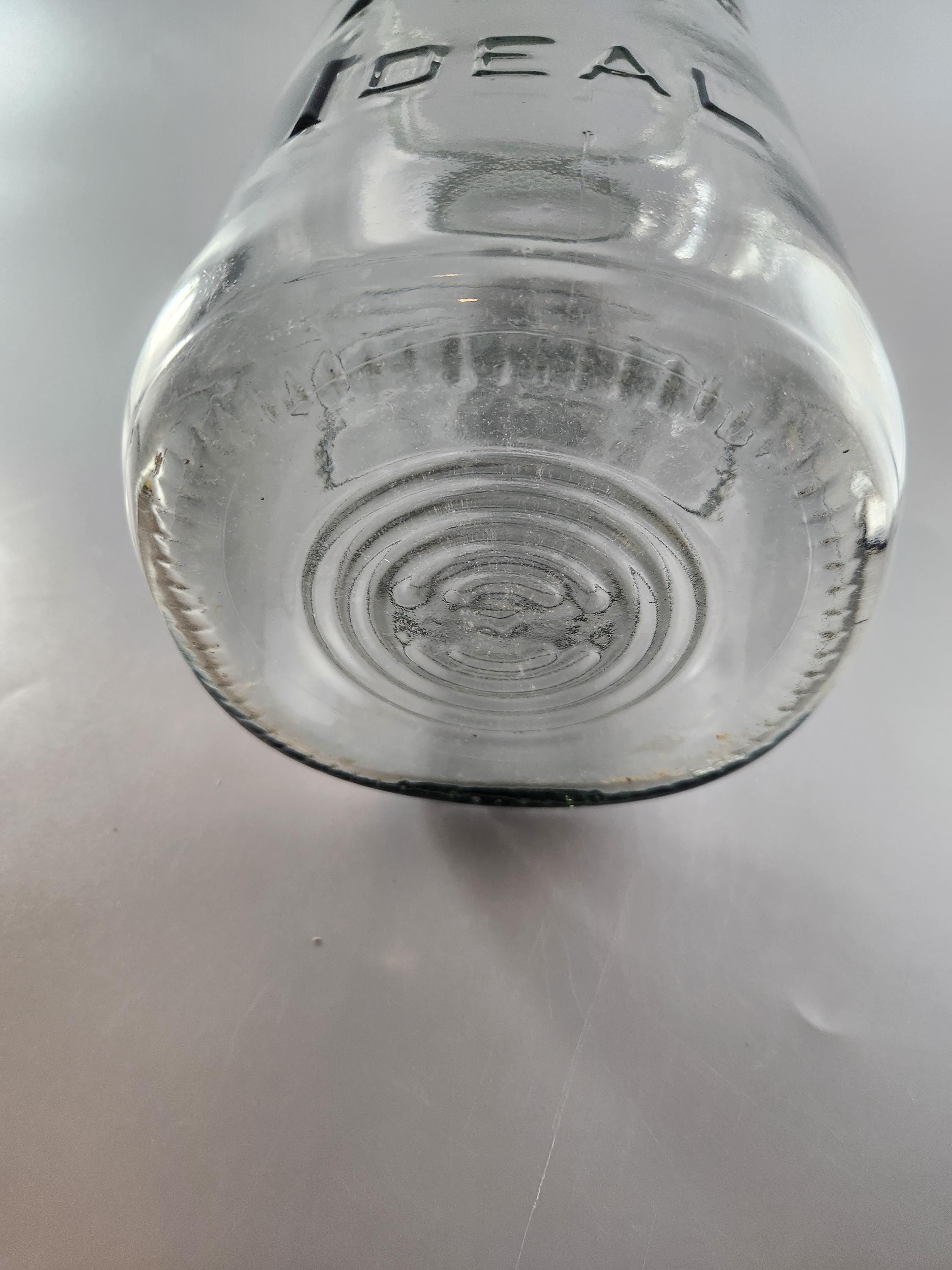 Vintage Ball Ideal 1 Gallon Glass Jar With Eagle Emblem Missing 