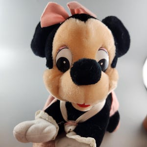 Vintage Baby Crawling Minnie Mouse Plush Stuffed Animal Walt Disney image 6