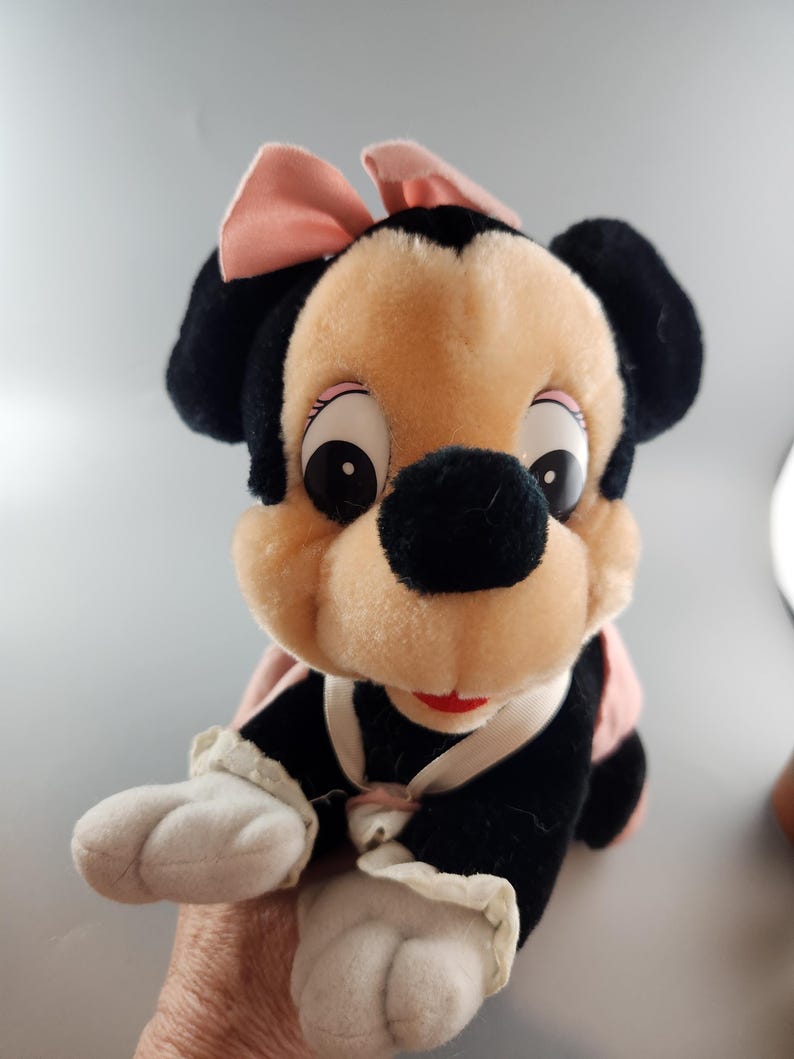 Vintage Baby Crawling Minnie Mouse Plush Stuffed Animal Walt Disney image 6