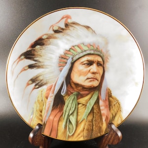 Vintage Perillo Pride of the Cheyenne collector's plate, ArtAffects, home decor, wall decor, collectible, American Indian, 1991 Perillo
