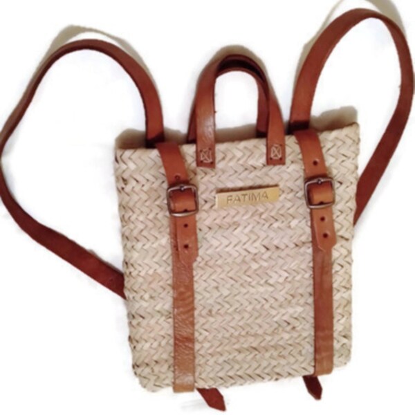 Straw Basket Backpack Etsy