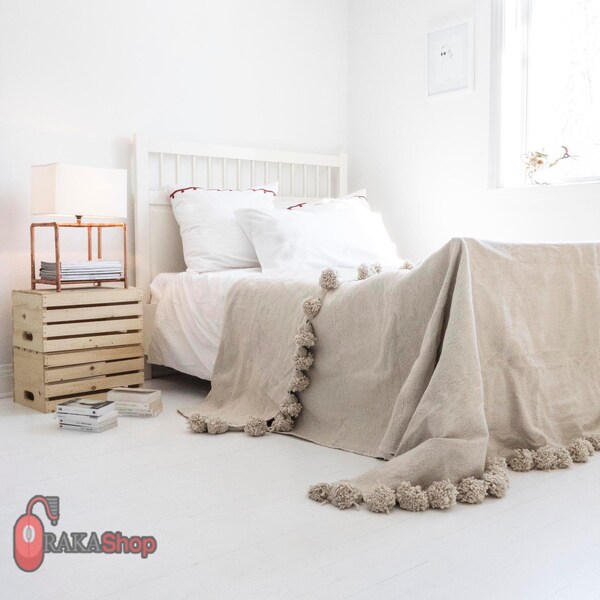 Pom Pom Blanket Etsy