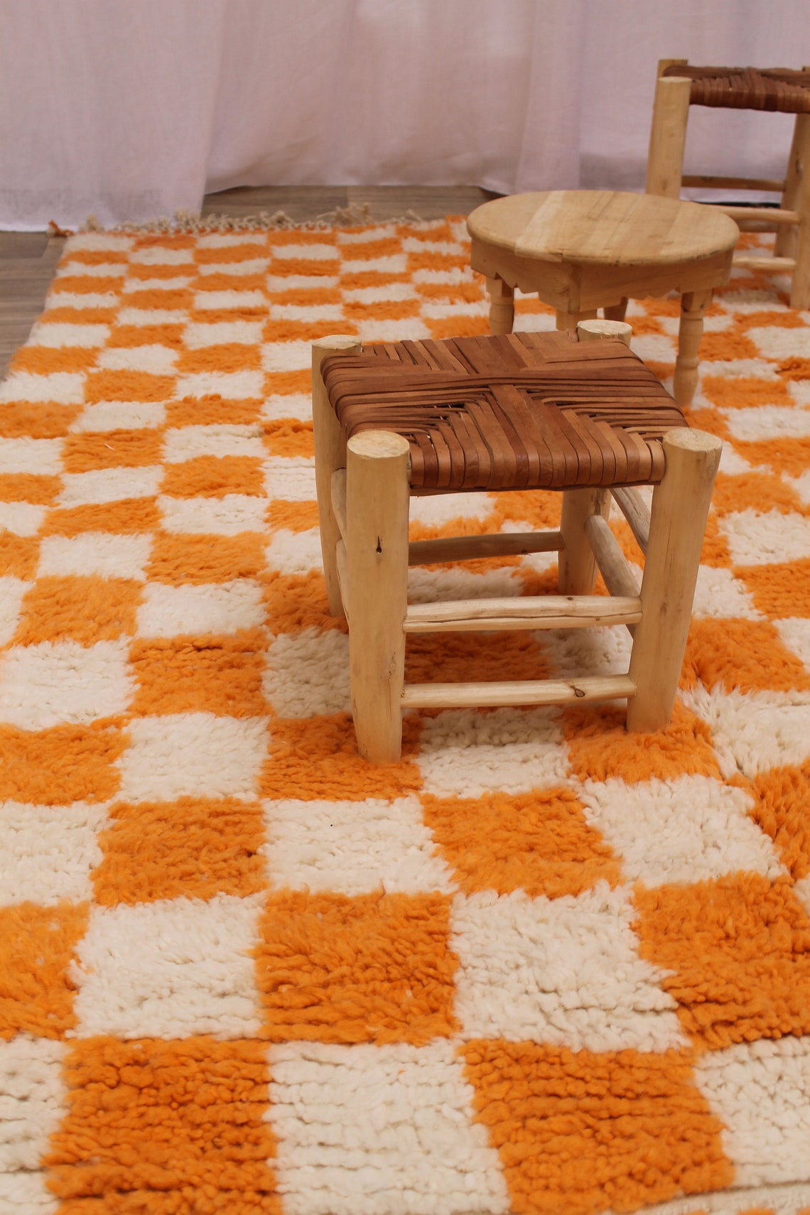 Red and White Checkered Rug Wool Checkerboard Rugs Dorm Rug Etsy