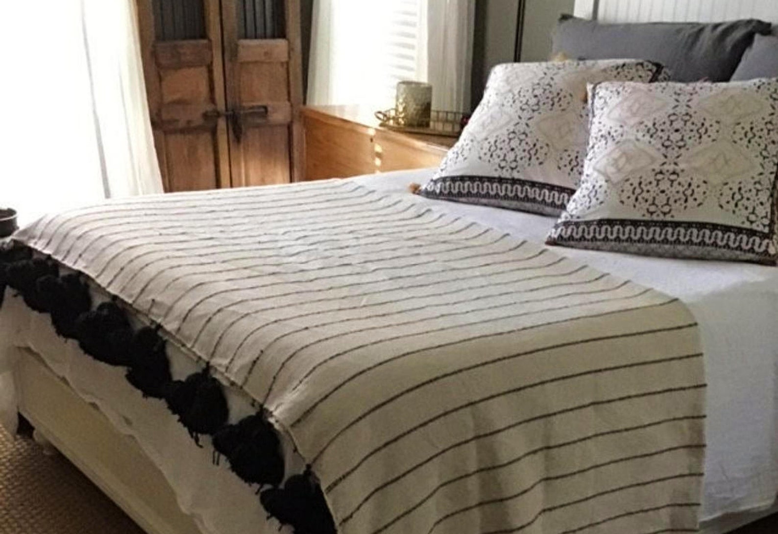 TASSEL DECKE Gewebte Decke Gewölbte Decke handgemachte | Etsy