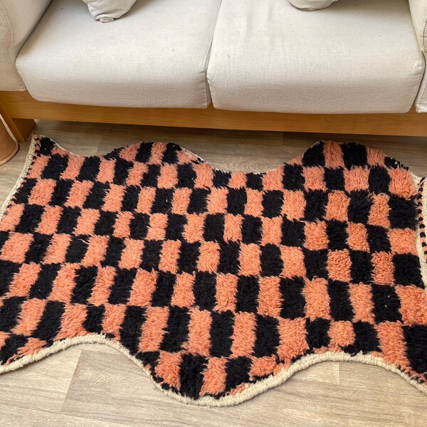 Checkerboard Circle Rug Etsy