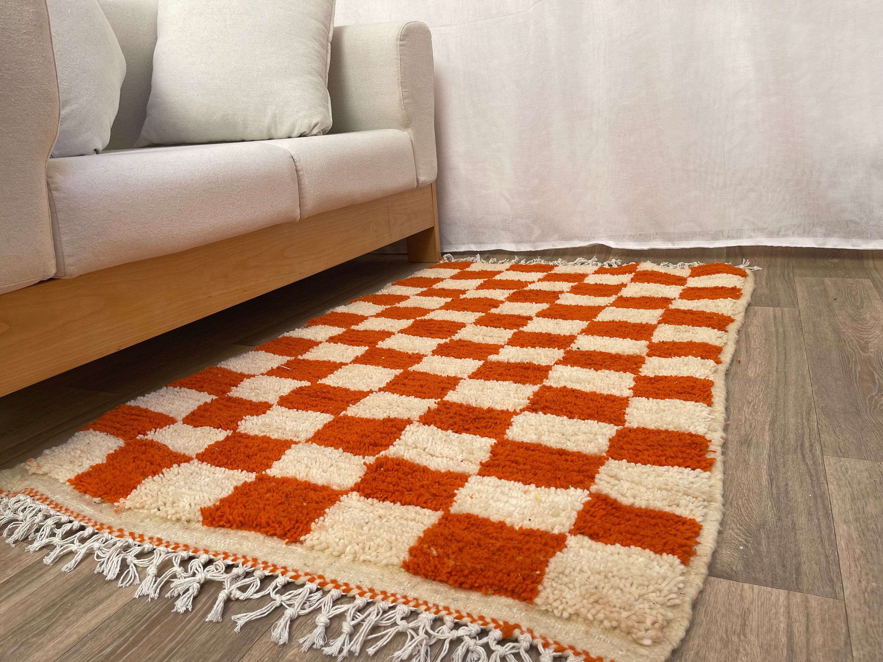 Burnt Orange Livingroom Rug Etsy