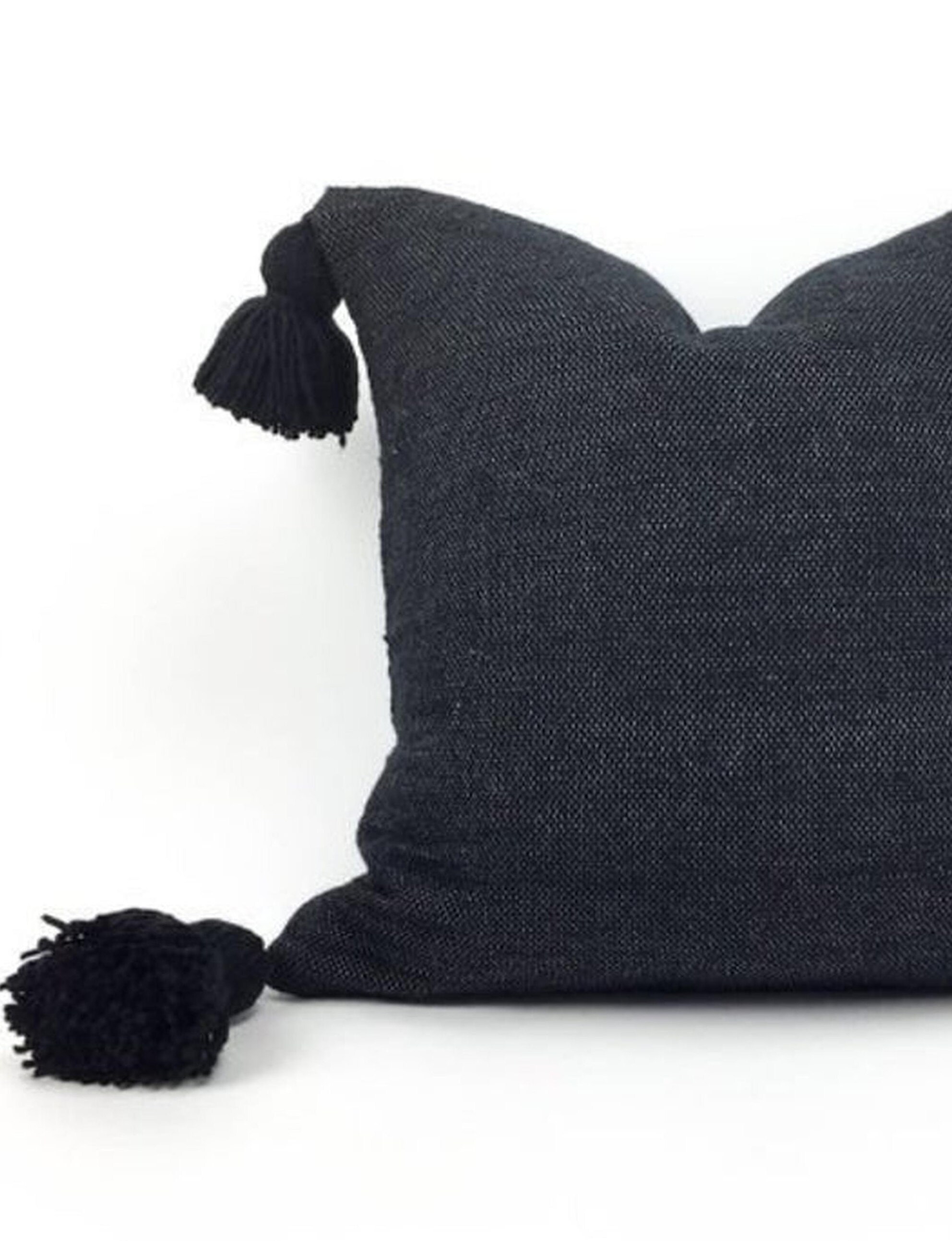 Moroccan Cotton Pillows 20x20 Tassel Pillow Cover All Etsy