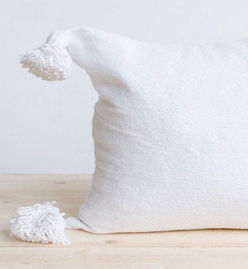 Moroccan Cotton Pillows 20x20 Tassel Pillow Cover All Etsy