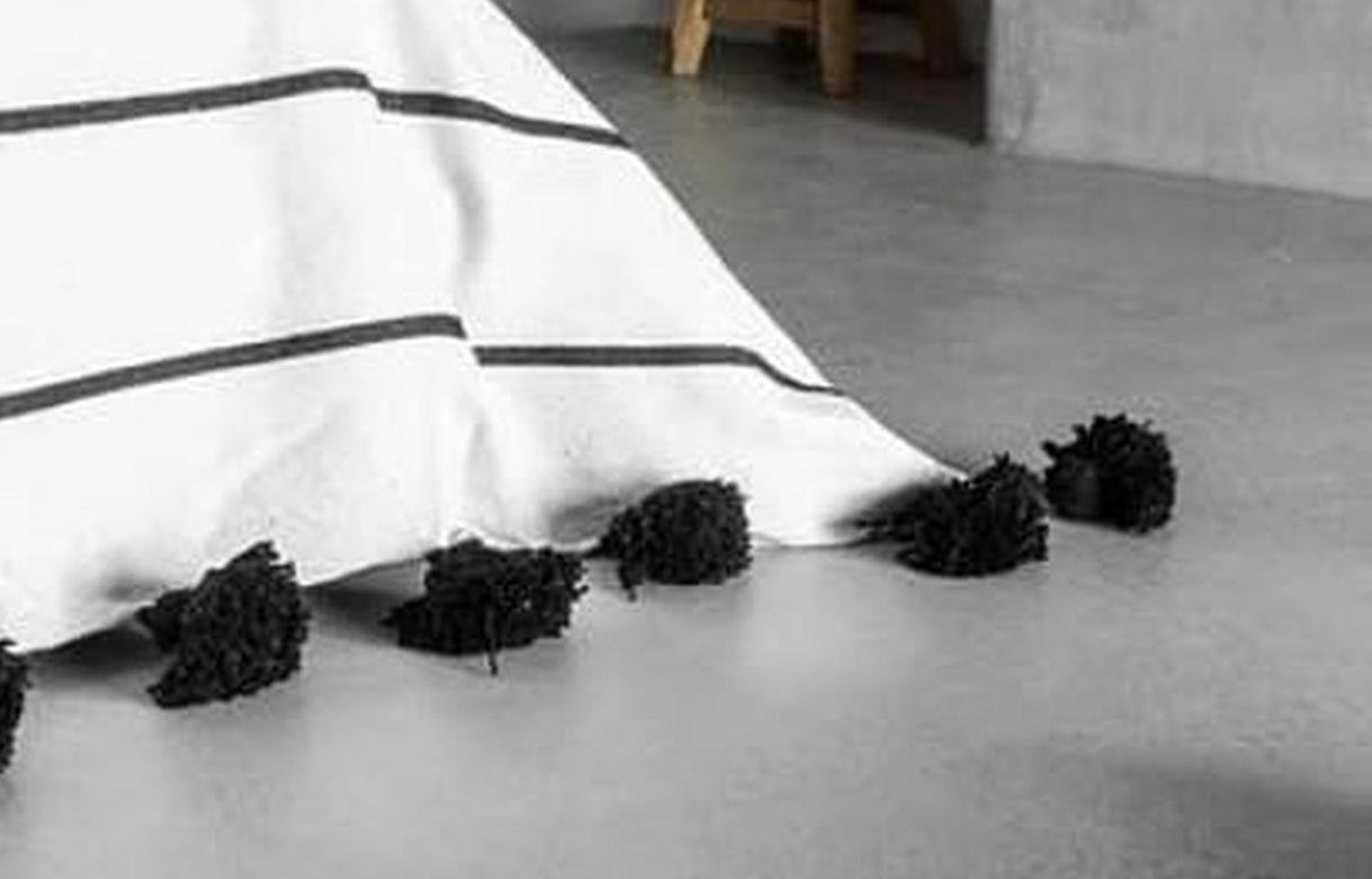 White/black Throw Blanket Morocco Wedding Blanket for Guest Etsy