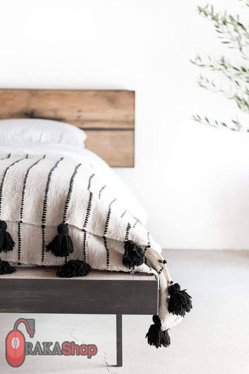 TASSEL DECKE Gewebte Decke Gewölbte Decke handgemachte | Etsy