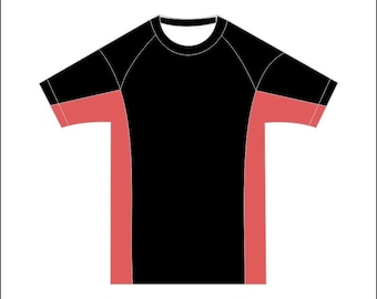 Vector Mockup - Rash Guard Mockup Template for Design - Illustrator Vector Mockup for Techpack, Ai, Cdr, Pdf, Emf Files Download