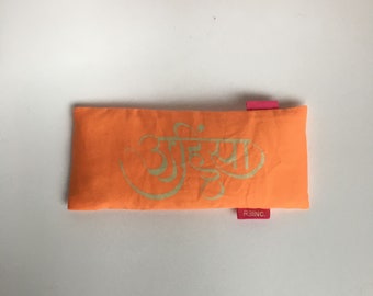 Organic yoga eye pillow Ahimsa orange