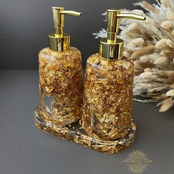 Kitchen Soap Dispenser Set With Tray Etsy