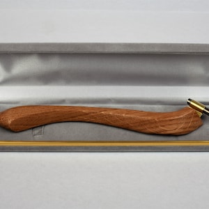 Handmade Oak Ergonomic Oblique Pen Holder