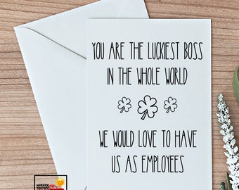 Funny Card For Boss, Retirement Gift, Funny Gift From Employee, Retirement Cards For Him, For Her, Snarky Boss Card, Birthday Card For Boss