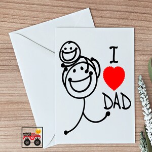 Card For Dad, Father&#39;s Day Card, Birthday Gift For Dad, Personalized Dad Card, Gift For Men, Boyfriend, From Kids, Blank Greeting Card