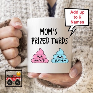 Mom's Favorite Turds - Gift For Mom, Grandma - Personalized Mug - Pawfect  House ™