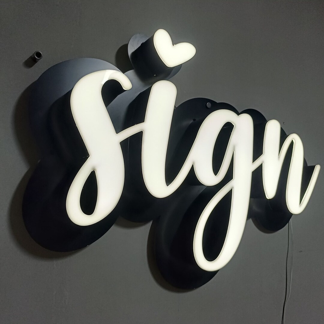 Background Frontlit Store Sign, Outdoor Led Sign, Custom LED Sign, Wall ...