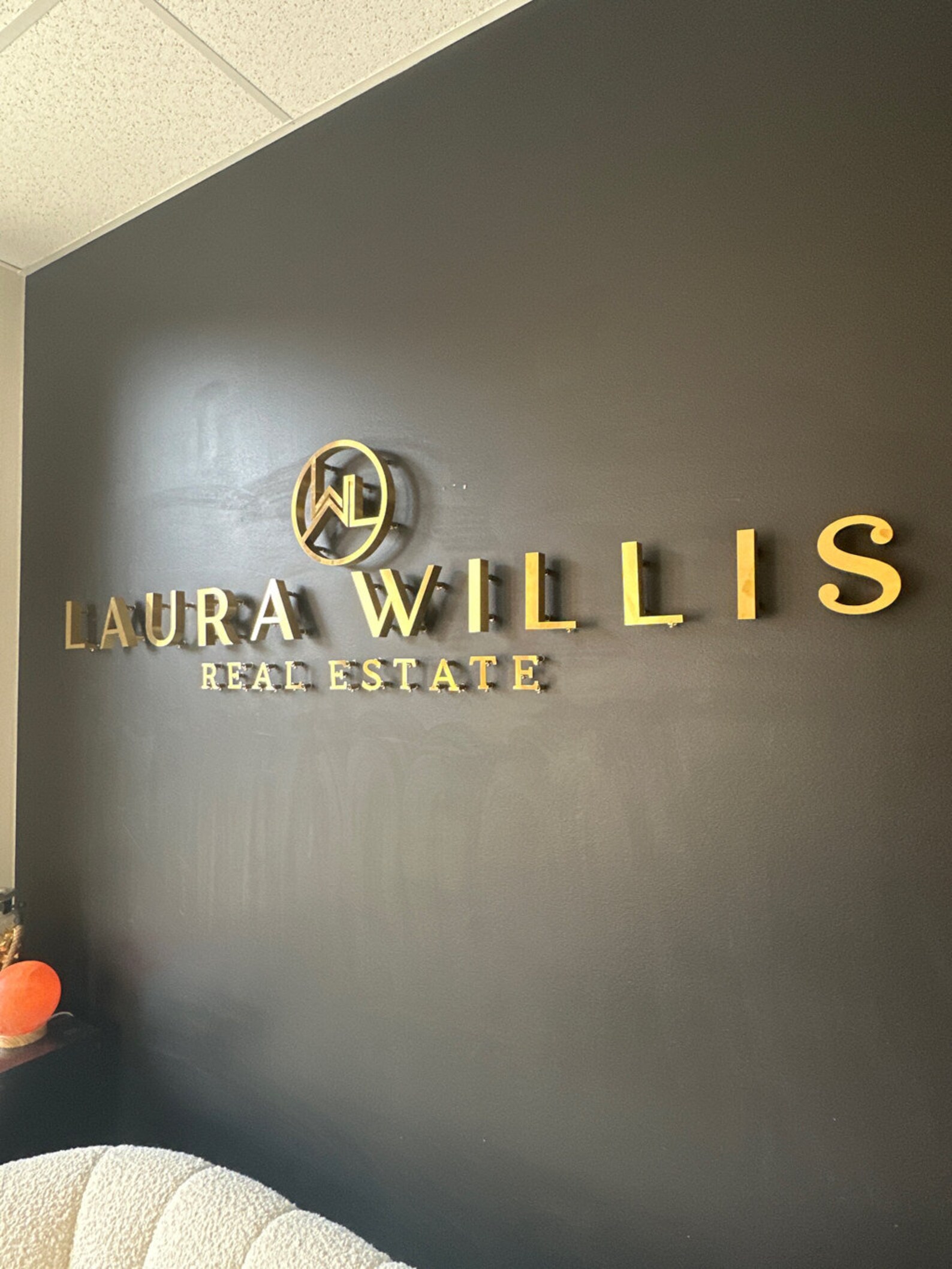 Custom 3D Brushed Metal Business Logo Sign, Office Wall Decor - Etsy