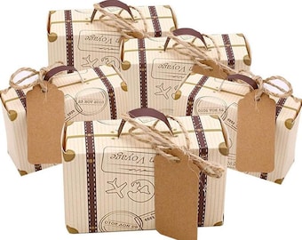 24 Suitcase Travel Candy Boxes Wedding Bridal Shower Party Favors MW34053