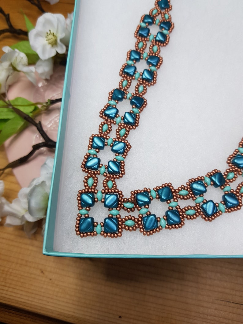 Handmade Art Deco beaded necklace image 7