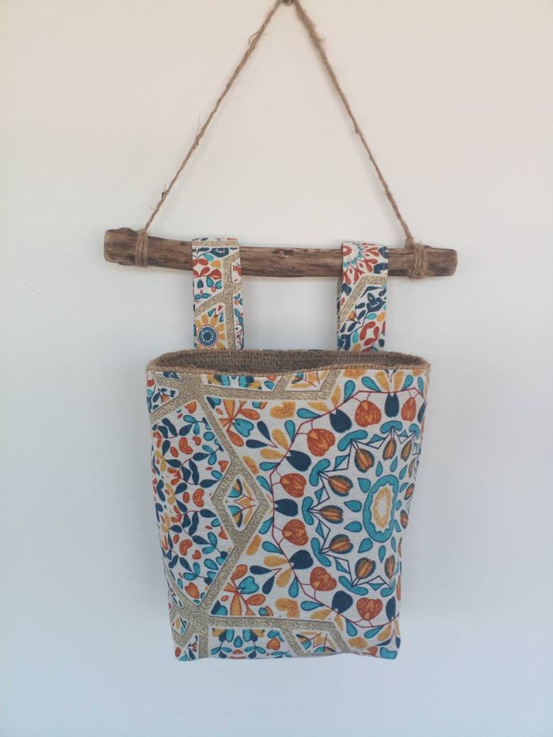Wandbehang KorbAufbewahrung Boho Taschenkorb Treibholz | Etsy