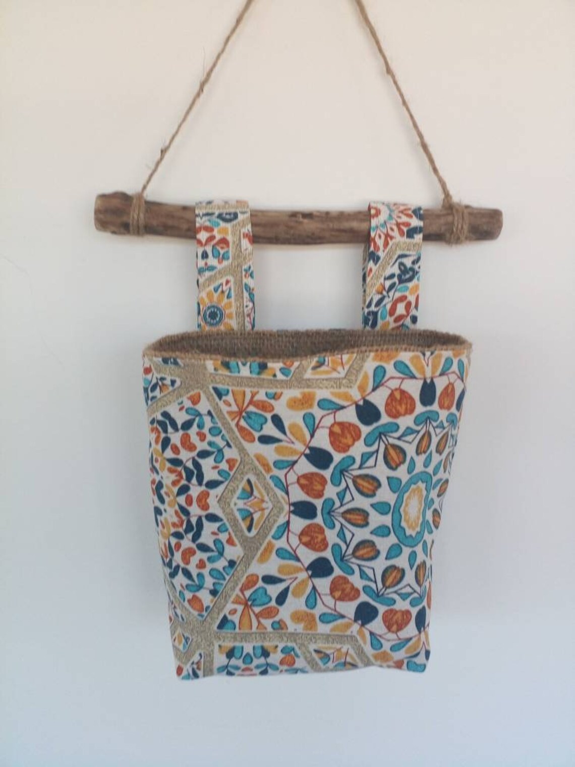 Wandbehang KorbAufbewahrung Boho Taschenkorb Treibholz | Etsy