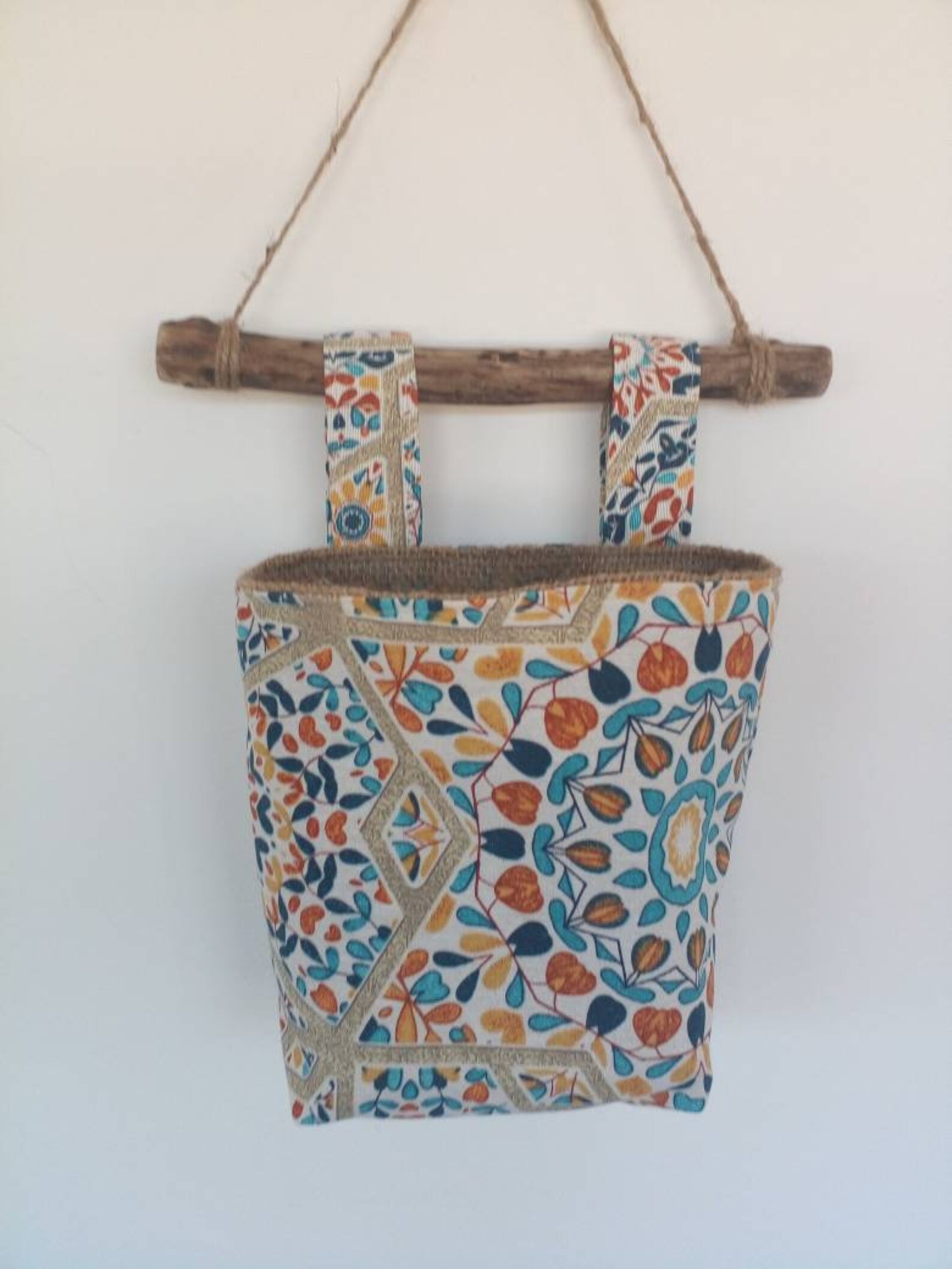 Wandbehang KorbAufbewahrung Boho Taschenkorb Treibholz | Etsy