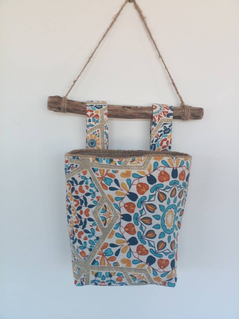 Wandbehang KorbAufbewahrung Boho Taschenkorb Treibholz | Etsy