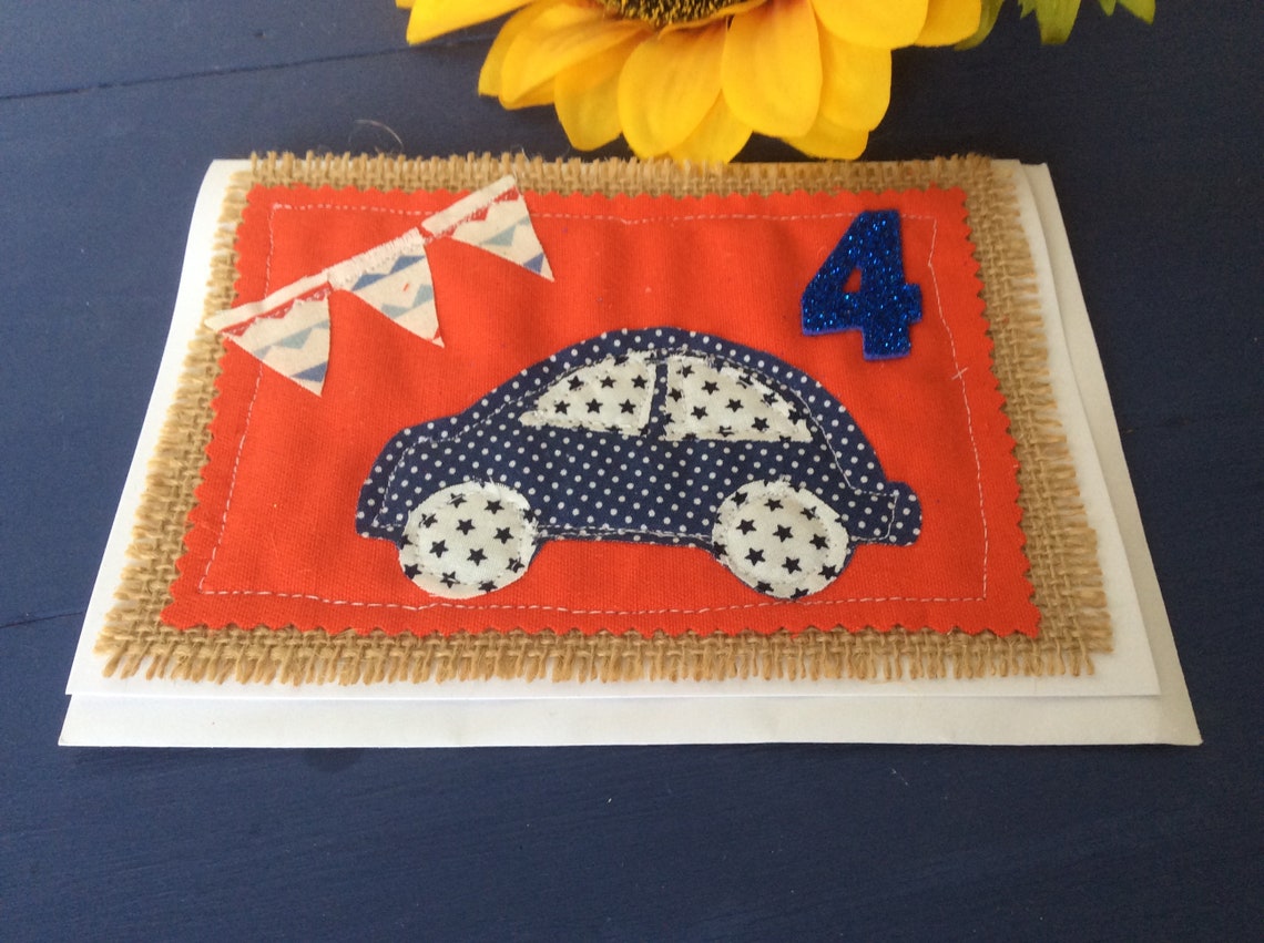4th Birthday Card Boy Birthday Card Car Birthday Card Boy - Etsy