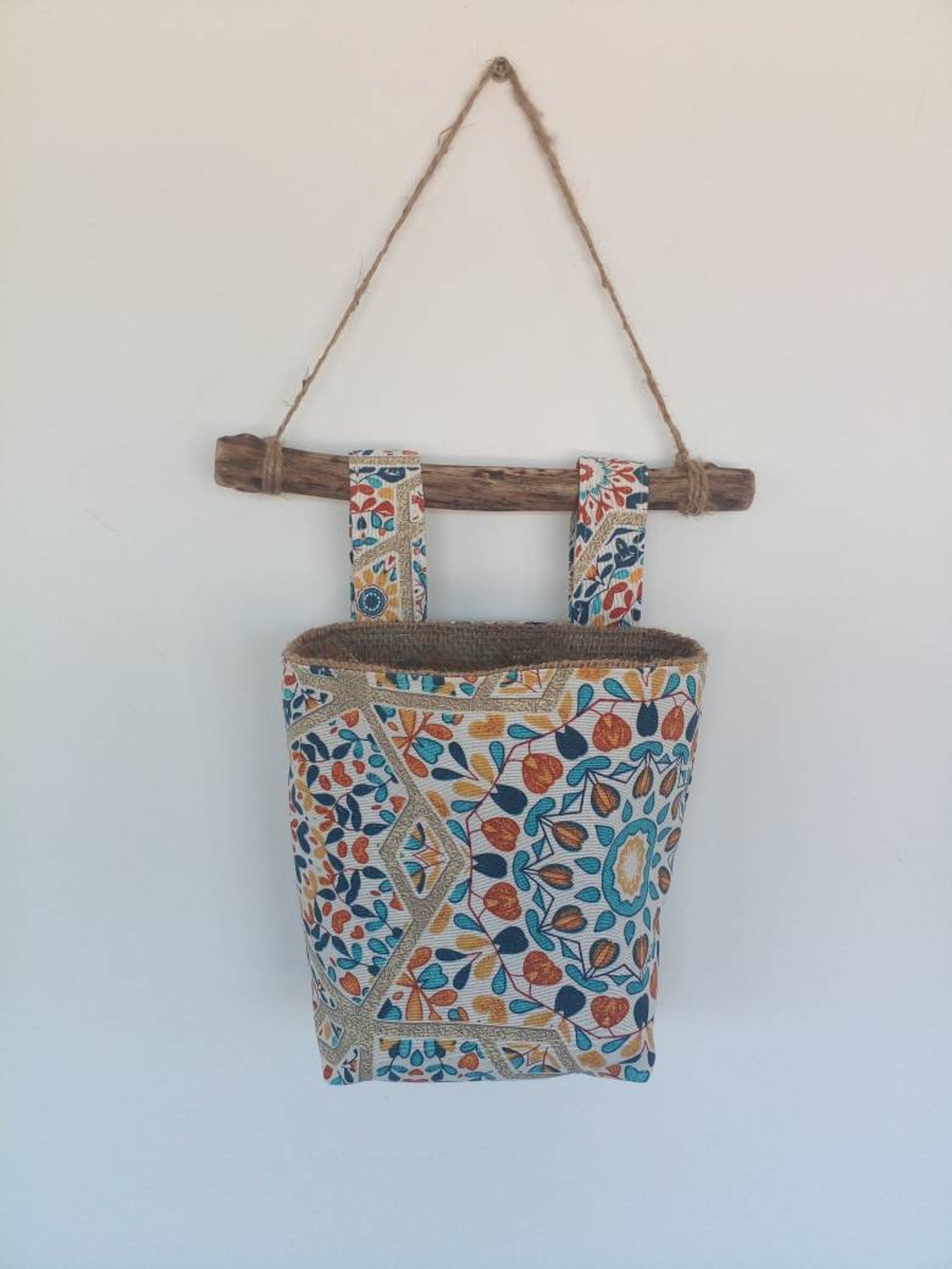 Wandbehang KorbAufbewahrung Boho Taschenkorb Treibholz | Etsy