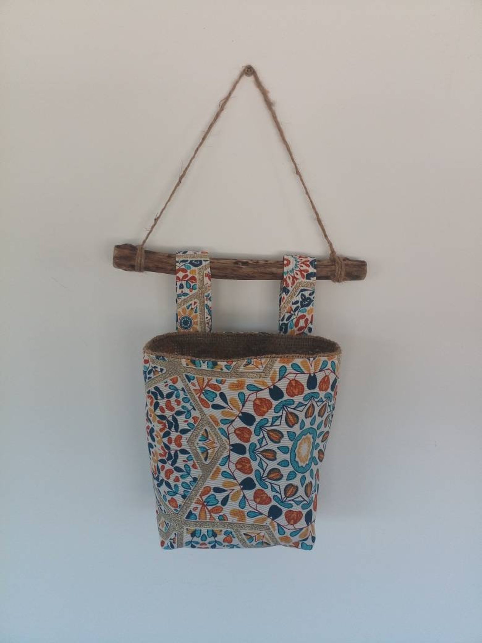 Wandbehang KorbAufbewahrung Boho Taschenkorb Treibholz | Etsy