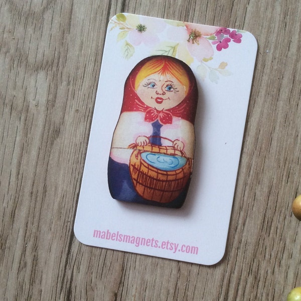 Matryoshka Needle Minder, Babushka Needle Nanny, Babushka Needle Keeper, Nesting Doll Pin Holder, Russian Doll Needle Keeper, Cadeaux de poupée russe