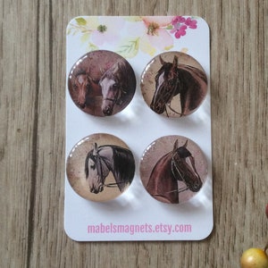 Horse Chore Board Magnets,Horse Magnets,Brown Magnets,White Horse Board Magnets,Horse lover gifts,Horse gift ideas ,Horse Xmas gifts