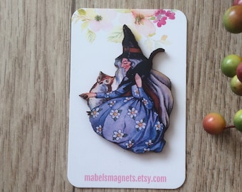 Halloween Needle Minder,Halloween Magnet, Witch Needle Keeper,Unusual Embroidery Magnets, Halloween Gift Ideas ,Halloween Needle Knack