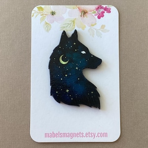 Wolf Needle Knacks,Wolf Magnets,Celestial Wolf embroidery Magnets,Wolf Needle nanny,Wolf Needle Keeper,Wolf Lover Magnets,Wolf gift ideas