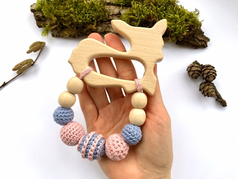 Natural personal toy for Baby Chewing Wooden Teethering Etsy