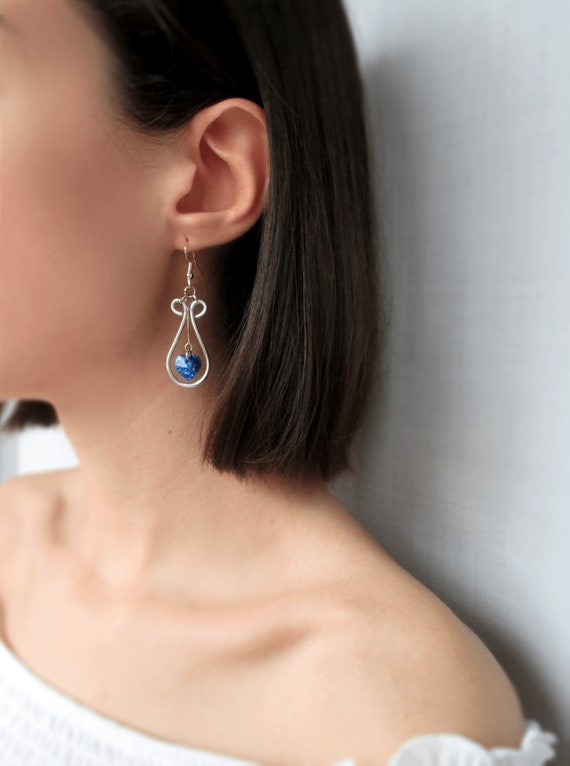 Set Blue Overseas Ohrringe Und Hals Drehen Halskette Mit Etsy