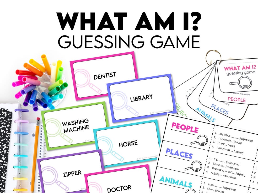 What Am I Game | Printable Guessing Game Cards | Classroom Speaking ...