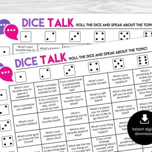 Eisbrecher | Würfel sprechen, würfeln und sprechen Spiel | Tisch-Gesprächswürfel | Konversations-Starter-Spiel | Party-Starterspiel | Sich kennenlernen