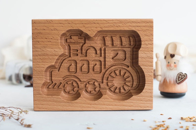 Wooden cookie mold Train mold wooden mold for cookies Etsy