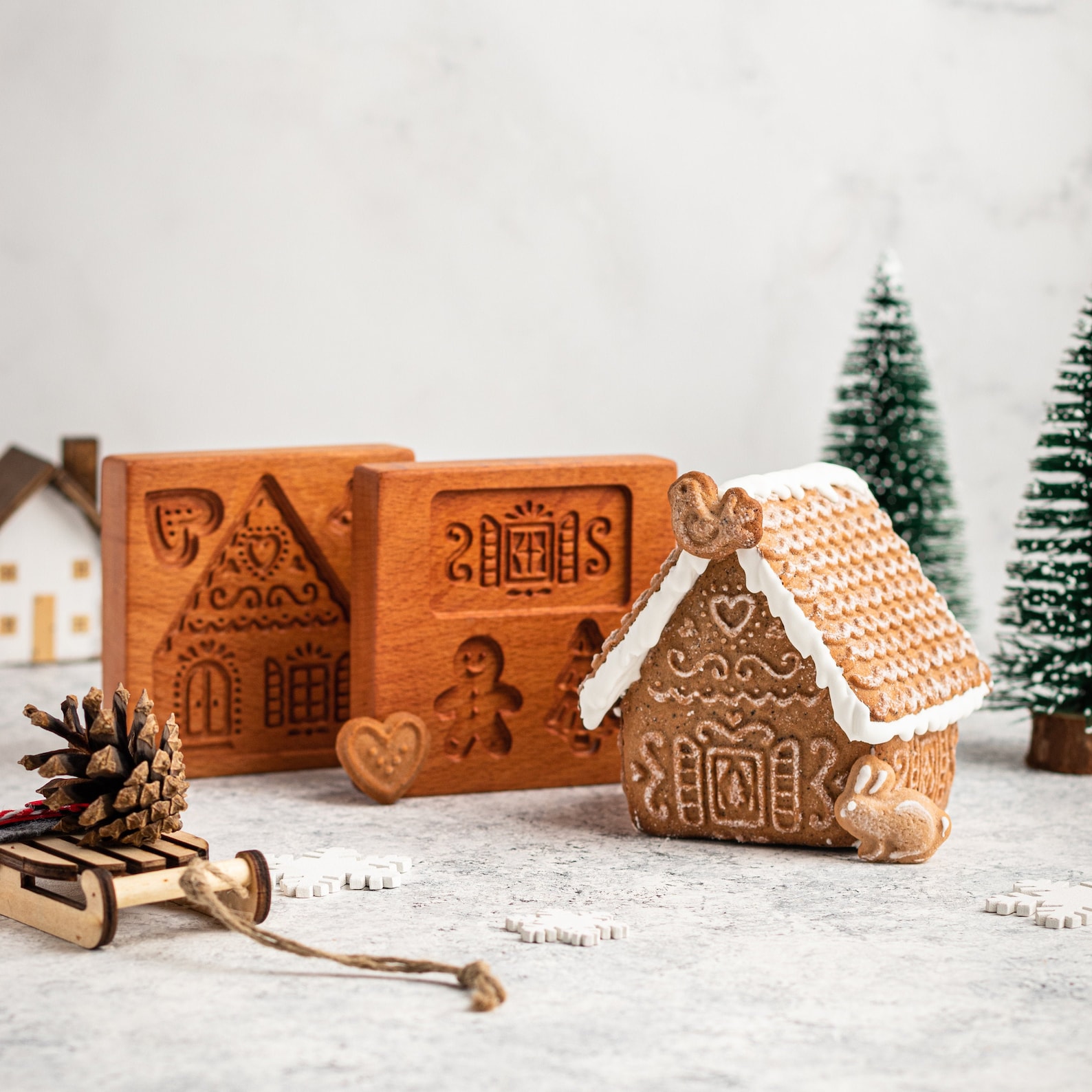 Gingerbread house mold Christmas house baking mould Etsy