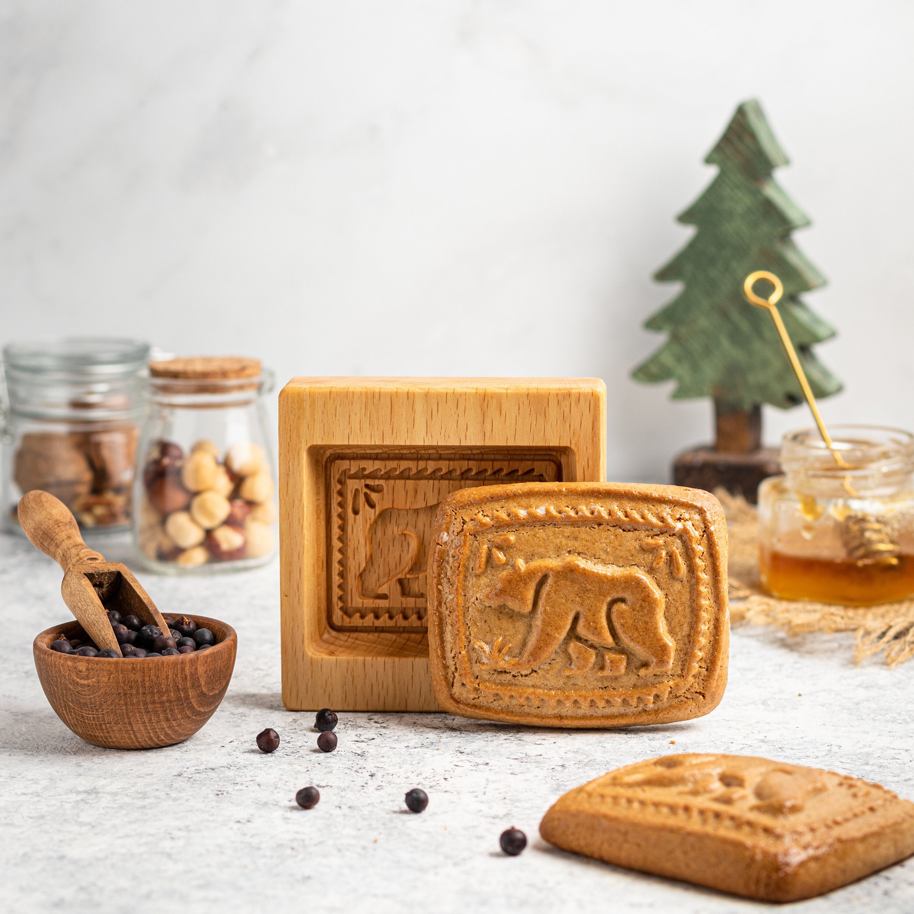 Cookie stamp Wooden cookie mold Carved wooden mold Etsy