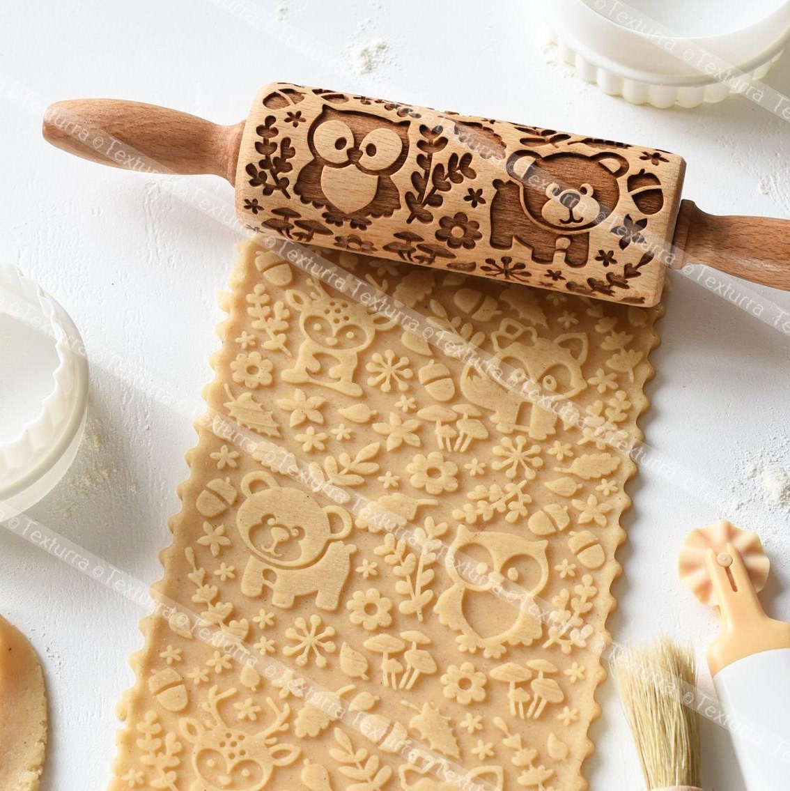 Rolling pin mini cookies stamp gift for kids Etsy