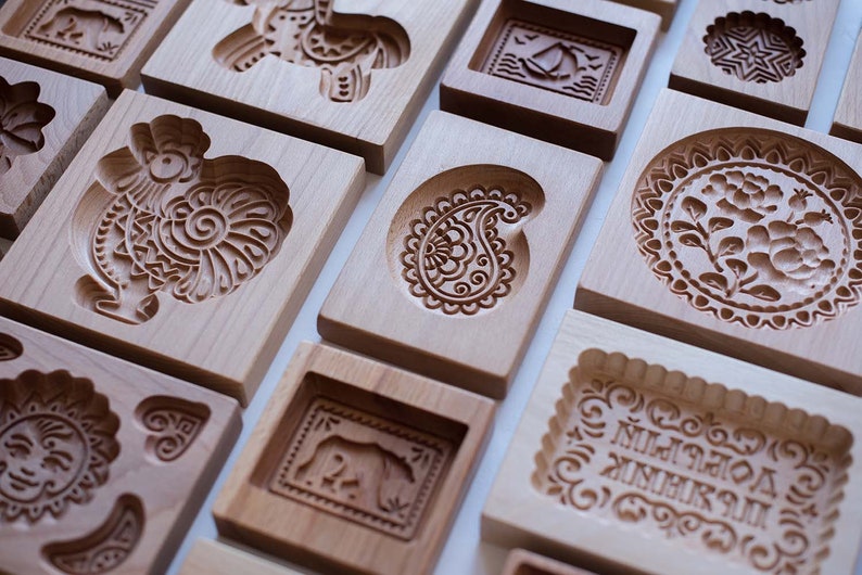 Carved wooden cookie mold Buta Pryanik gingerbread mold Etsy