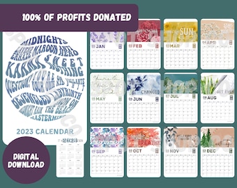 Taylor Swift Lyric Wall Calendar 2023 A4 - Etsy