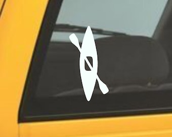 Kayak Decal for car windows. Waterproof Vinyl.